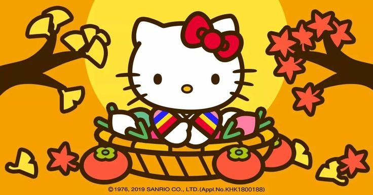 Hello Kitty Thanksgiving Laptop Wallpaper